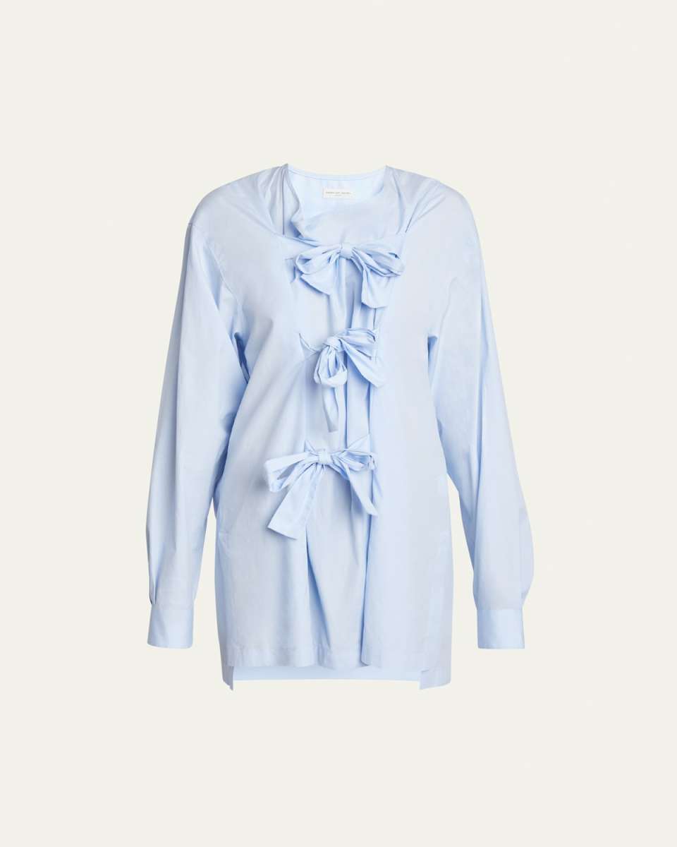 Cabara Oversize Shirt with Bow Detai